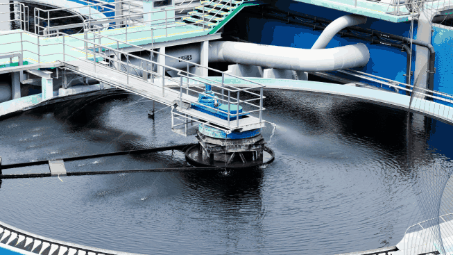 Waste water treatment ponds from industrial plants